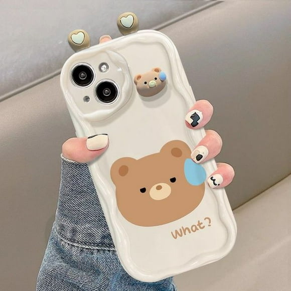 3D Bear Rabbit Case for Samsung Galaxy A34 A33 A32 A31 A30 A20 A24 4G A23 A22 A21S A20S A14 A13 5G A12 A10S A04E A03 M14 Cover