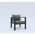 thumbnail image 3 of Tortuga Outdoor Lakeview Aluminum Modern 5 Piece Dining Set with Table and 4 Chairs, Charcoal Fabric, 3 of 10