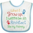 thumbnail image 3 of Inktastic Architect Like Mommy Boys or Girls Baby Bib, 3 of 4