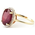 thumbnail image 2 of Galaxy Gold 14K Yellow Gold 7.93 CT Oval Ruby and Diamond Ring - July Birthstone - Passion & Protection - Sizes 5.5 to 11 - Fine Jewelry for Women, 2 of 4