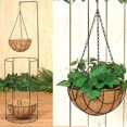 thumbnail image 2 of Black Metal Wire Hanging Basket with Coco Mat Liner, 2 of 2