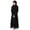 Black, variant on QHFBli Abaya for Girls Long Sleeve Prayer Dress Ramadan Kaftan Abaya with Hijab Clothing Arabic Eid Robe Dark Gray 11-12Years