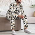 thumbnail image 7 of Sikiie Snake Mens Pajama Set, Soft Warm Long Sleeve Sleepwear, Cozy Button-Down Pjs for Men-Small, 7 of 7