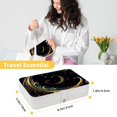thumbnail image 5 of Crescent Elegant Jewelry Box Organizer with Removable Compartment for Earrings - Portable PU Leather Case, 5 of 6