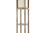 thumbnail image 5 of JONATHAN Y Etagere 63.5" Rustic Bohemian Wooden LED 3-Shelf Floor Lamp with Pull-Chain, USB Charging Port and Smart Bulb, Brown, JYL8506A, 5 of 6