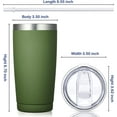 thumbnail image 5 of 20oz Insulated Stainless Steel Tumbler, Coffee Tumbler with Lid and Straw, Double Wall Vacuum Travel Coffee Mug, Powder Coated Leak-Proof Tumbler Cup for Home Office Travel (Army Green,1), 5 of 6