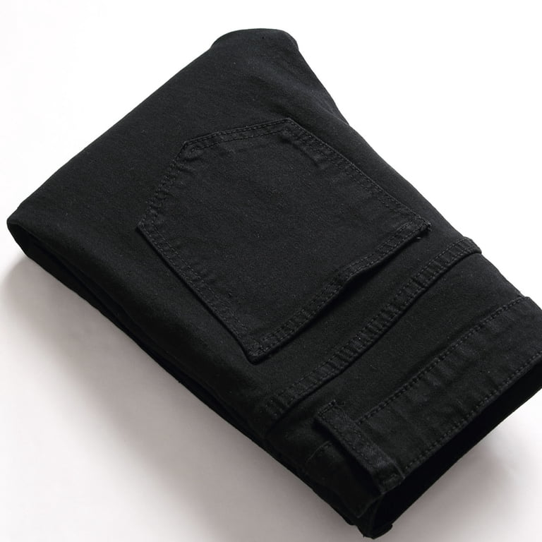 Pantalon Jeans Noir Taille Haute Slim PLEASE - Taille L (W30) - Peinture Blanche Cœur - Occasion Très Bon État
