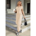 thumbnail image 3 of Ekouaer Pajamas for women 2 Piece Lounge Set Cap Sleeve Sleepwear Joggers Pants Pjs with Pockets, 3 of 5