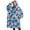 White and Blue-1, variant on Oversized Wearable Blanket Hoodie,White and Black Of Leopard Print Sherpa Blanket Hoodie with Super Pockets,Super Warm Fuzzy Pullover for Women & Men