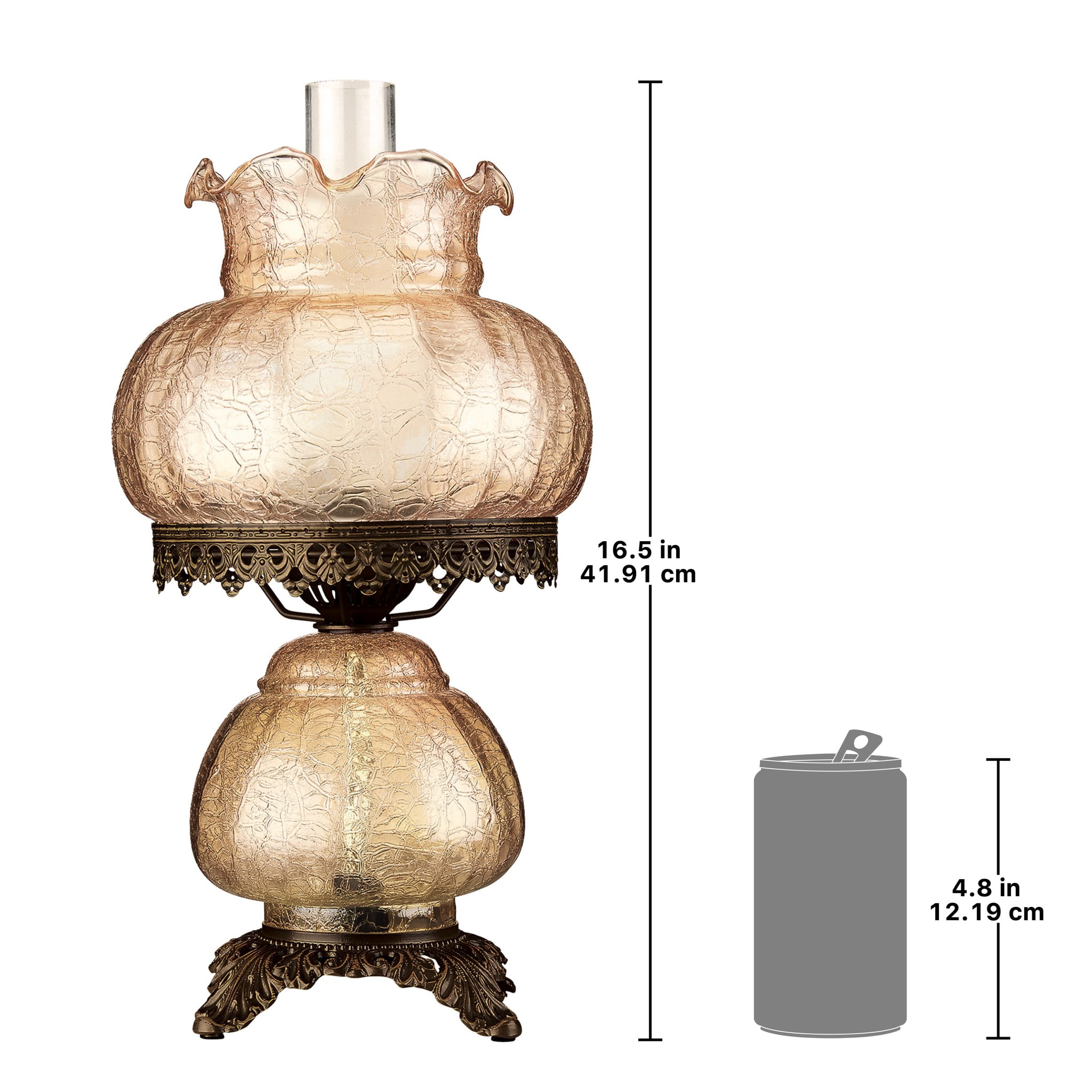 Single Light 13" Victorian Style Brass Lamp Base TESTED 