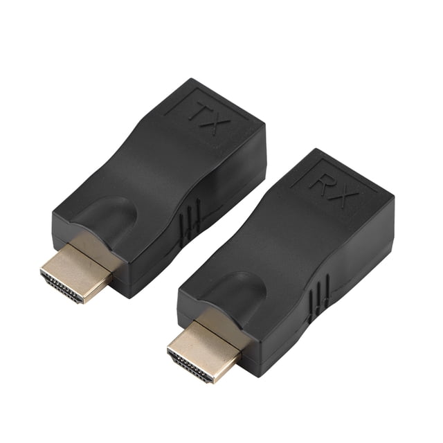 HD Multimedia Interface Extender Converter Repeater Over CAT5e CAT6 2x HD Multimedia Interface 30m RJ45 Network Cable Optimized Signal Transmission Lossless Zero Delay 30M Transmission Distance