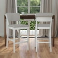 thumbnail image 4 of Hillsdale Furniture Clarion Wood and Upholstered Panel Back Bar Height Stool, Sea White, 4 of 6