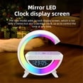thumbnail image 4 of Lampe de Chevet à DEL avec Fonction de Chargement, Lumière d'Ambiance, Chargeur Sans Fil 15 W, Lampe de Bureau à DEL avec Haut-Parleur Bluetooth, Veilleuse à Intensité Réglable, Réveil Lumineux pour Chambre, Décoration Intérieure, 4 of 10