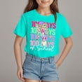 thumbnail image 2 of Tkrady Toddler Girls New Letters Printed Round Neck Short Sleeve T Shirt Tops School Times Clothes, Sizes 1-14 Years, 2 of 5