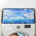 thumbnail image 5 of ZIATUBLES Washing Machine Top Dust Cover Anti-Scratch Top Protector Pad for Laundry Room Versatile Home Kitchen Decor Accessories, 24 x 19.7 Inch, Dolphin Rainbow, 5 of 7