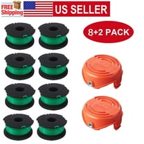 Eyoloty SF-080 String Trimmer Spool Line Compatible with Black and Decker SF-080-BKP 20ft 0.080" GH3000 LST540 GH3000R LST540Bwith 90583594 Cap Covers Parts（8 spool 2 cap）