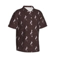 thumbnail image 2 of Daiia Leopard Print Hawaiian Shirt for Men Gentle Cotton Regular Short Sleeve Casual-3X-Large, 2 of 9