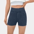 thumbnail image 6 of Stretchy Jean Shorts For Women High Waisted Pull On Jorts With Pockets Denim Shorts Women Summer Casual Shorts, 6 of 9