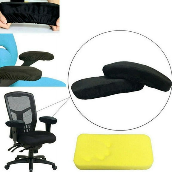 2 Pieces Set Memory Foam Chair Armrest Pad for Elbows and Forearms