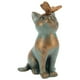thumbnail image 3 of Estatuilla de gato, detalles exquisitos, estilo retro, textura moteada, estatua de gato sentado de resina duradera para jardín, oficina, Patio, 3 of 5