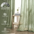 thumbnail image 6 of Topfinel Linen Curtains 90 Inch Long for Bedroom Living Room, Soft Linen Textured Window Drapes Semi Sheer Light Filtering Rod Pocket Back Tab Drapes,SageGreen 2 Panels, 6 of 9