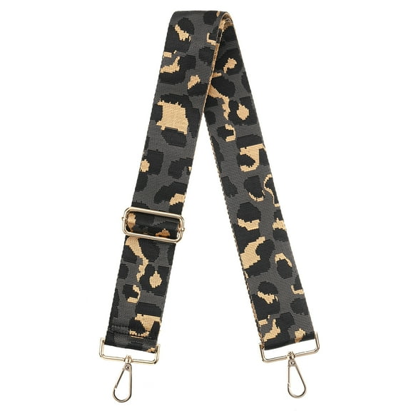 Uxcell Purse Strap Replacement, Leopard Crossbody Shoulder Strap(Grey, Gold Buckle)