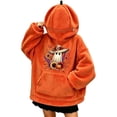 thumbnail image 3 of XAOFW Halloween Pumpkin Hoodies For Women Ghost Printed Long Sleeve Hooded Sweatshirt Loose Fit Pullover Hoodies With Pockets Trendy· Top L, 3 of 5