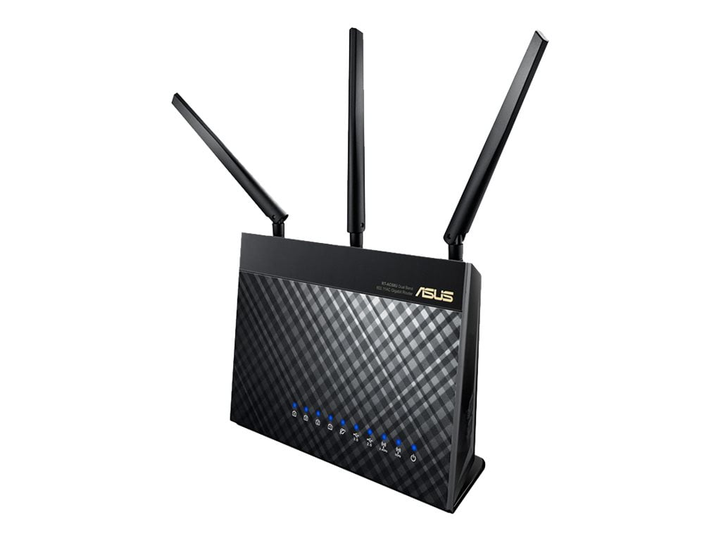 aflevere fodbold Kan ignoreres Asus RT-AC68U IEEE 802.11ac Ethernet Wireless Router - 2.40 GHz ISM Band -  5 GHz UNII Band - 1900 Mbit/s Wireless Speed - 4 x Network Port - 1 x  Broadband Port - USB - Gigabit Ethernet - VPN - Walmart.com