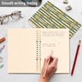 thumbnail image 4 of FORMRS 1-Subject Spiral Notebook 8" x 5" College Ruled 60 Refillable Sheet A5 Hard Cover, Green Stripe Flowers, 4 of 7