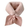 thumbnail image 2 of dianhelloya Thickened Warm Wide Noble Thermal Scarf Female Autumn Winter Imitation Rabbit Fur Scarf Pink, 2 of 8