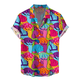 thumbnail image 2 of Camisas hawaianas divertidas con estampado 3D para hombre, camisas con botones y solapa con personalidad, blusas de manga corta de gran tamaño, ropa para hombre, 2 of 5