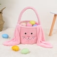 thumbnail image 3 of Tauxra Easter Bunny Basket With Plush Ears Spacious Storage For Egg Hunts Candy And Gift Decor, 3 of 5