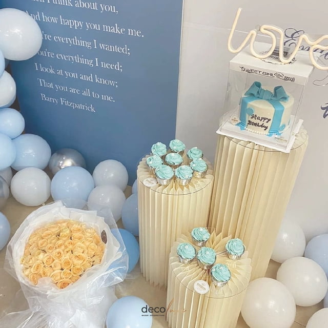 Set De 3 Mesas Decorativas De Diferentes Tamaños Para Fiesta GRECIA