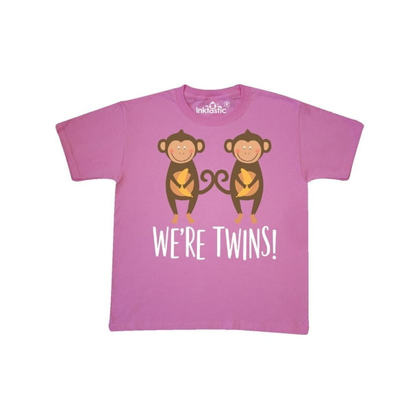 Inktastic Monkey Twins Boy Girl Gift Idea Teen Short Sleeve T Shirt Unisex Azalea L Walmart Com