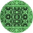 thumbnail image 1 of Ahgly Company Indoor Round Oriental Emerald Green Industrial Area Rugs, 6' Round, 1 of 4