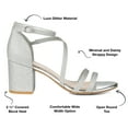 thumbnail image 4 of Journee Womens Bella Open Round Toe Block Heel Evening Dress Sandals, Widths Available, 4 of 10