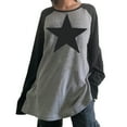 thumbnail image 2 of KOMOO Women Star Pullover Sweatshirts Retro Long Sleeve Oversized T-Shirt Fairy Grunge Aesthetic Printed Tee Tops, 2 of 6