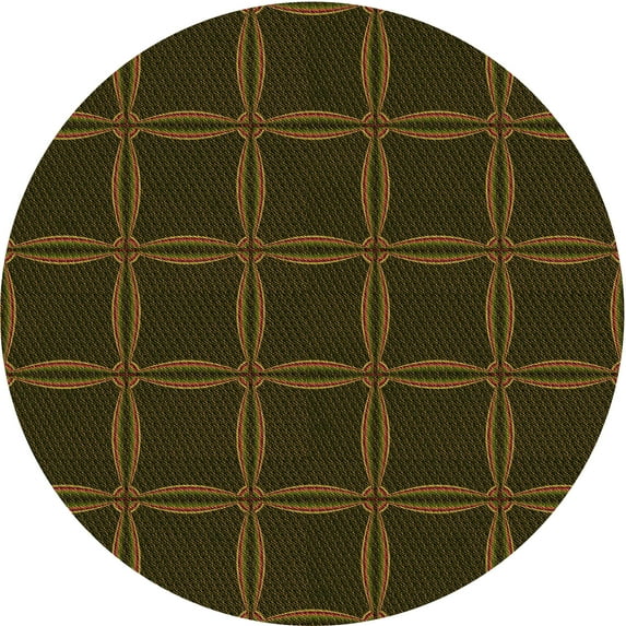 Ahgly Company Machine Washable Indoor Square Transitional Dark Bronze Brown Area Rugs, 3' Square