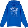 thumbnail image 4 of Scooby-Doo Too Scared To Care Adult Blue Long Sleeve Hoodie-Large, 4 of 6