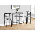 thumbnail image 5 of Dining Table Set 3pcs Set Small 32" L Kitchen Metal Laminate Grey Black, 5 of 13