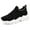 Black, variant on Daznico Women's Breathable Mesh Sneakers - Slip-On Walking Shoes with Thick Cushioned Sole for All-Day Comfort,Color:Pink,Size:8