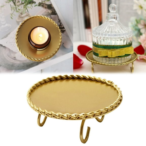 Desk Accessories Clearance! Plate Candlestick Holders Gold Candle Holders for Pillar Candles Candle Tray Pedestal Candle Stand for Wax Candles 1 Candle Cup Craft Ornament