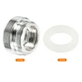 thumbnail image 3 of Adaptador de grifo macho a macho Uxcell, conector recto aerador cromado para filtro de agua de manguera M26 x M22 2, 3 of 4
