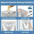 thumbnail image 3 of Mylar Bags for Food Storage, 150pcs Long Term Food Storage Bags with Oxygen Absorbers,4 Size Set (1 Gallon, 1/2 Gallon,1 Quart,1/2 Pint),Individually Sealed,Silver, 3 of 8