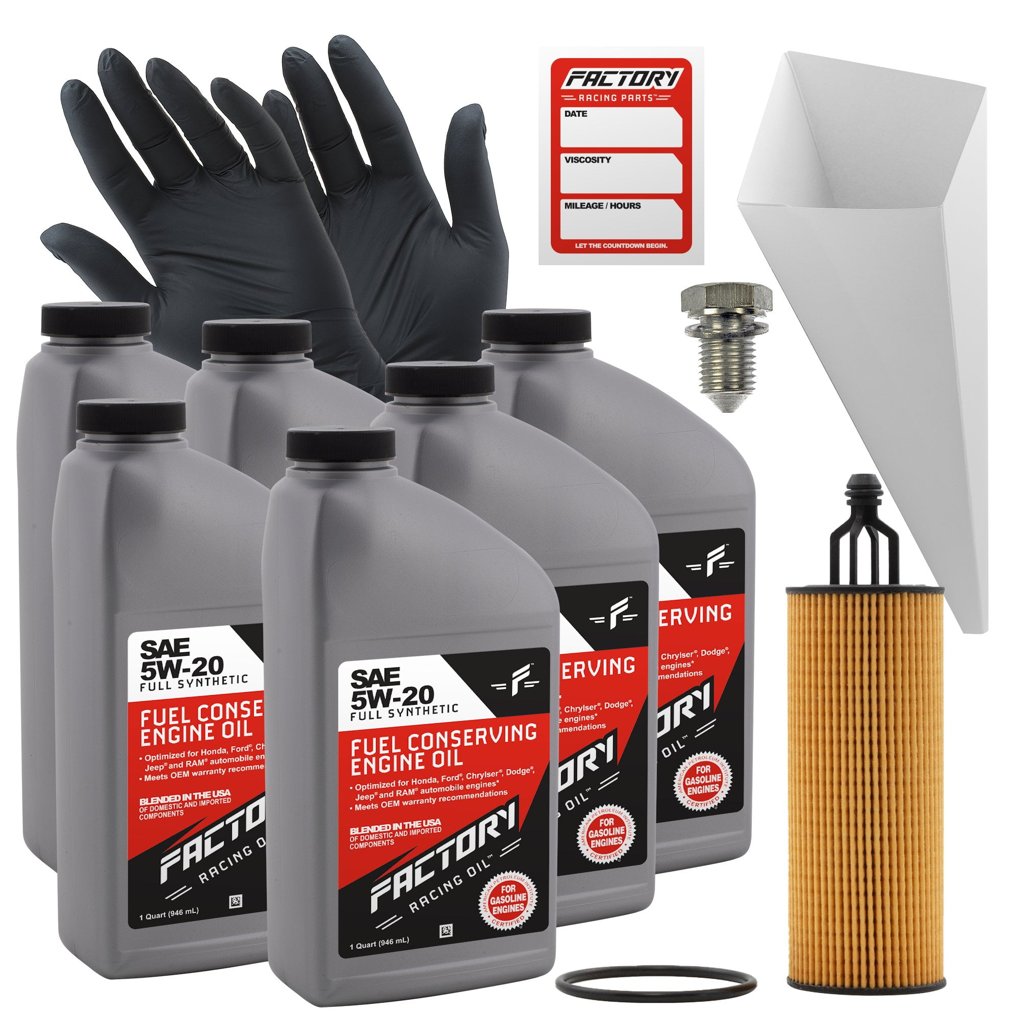 ACDelco Oil Change Kit, 8 Quarts 0W-20 Synthetic Motor Oil, PF63