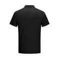 thumbnail image 6 of hoksml Men Business Casual Shirts Golf Ball Uniform Solid Color Collared Polo Shirt Fashion Casual Loose Button Lapel Short Sleeve Top, 6 of 9