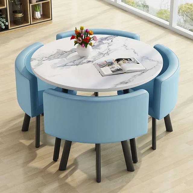 Simple Home Coffee Table with Seat, Lounge Bar, Negotiation Table, Tea Table, Dining Table, A Set of Table and Chair Combination My Lux Decor Round