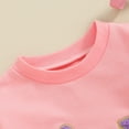 thumbnail image 5 of Okbabeha Toddler Baby Girl Birthday Outfit Embroidery Sweatshirt Crewneck Long Sleeve Pullover Shirt Spring Fall Clothes, 5 of 7