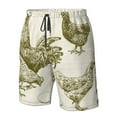 thumbnail image 4 of Fotbe Chickens Trajes de Baño Estampados para Hombre, Shorts de Verano de Secado Rápido, Ropa de Playa, Bañadores-X-Large, 4 of 6