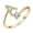A, variant on BGZLEU Initial Letter Ring for Women Golden Stackable Alphabet Rings with Initial Adjustable Crystal Inlaid Initial Rings（L）